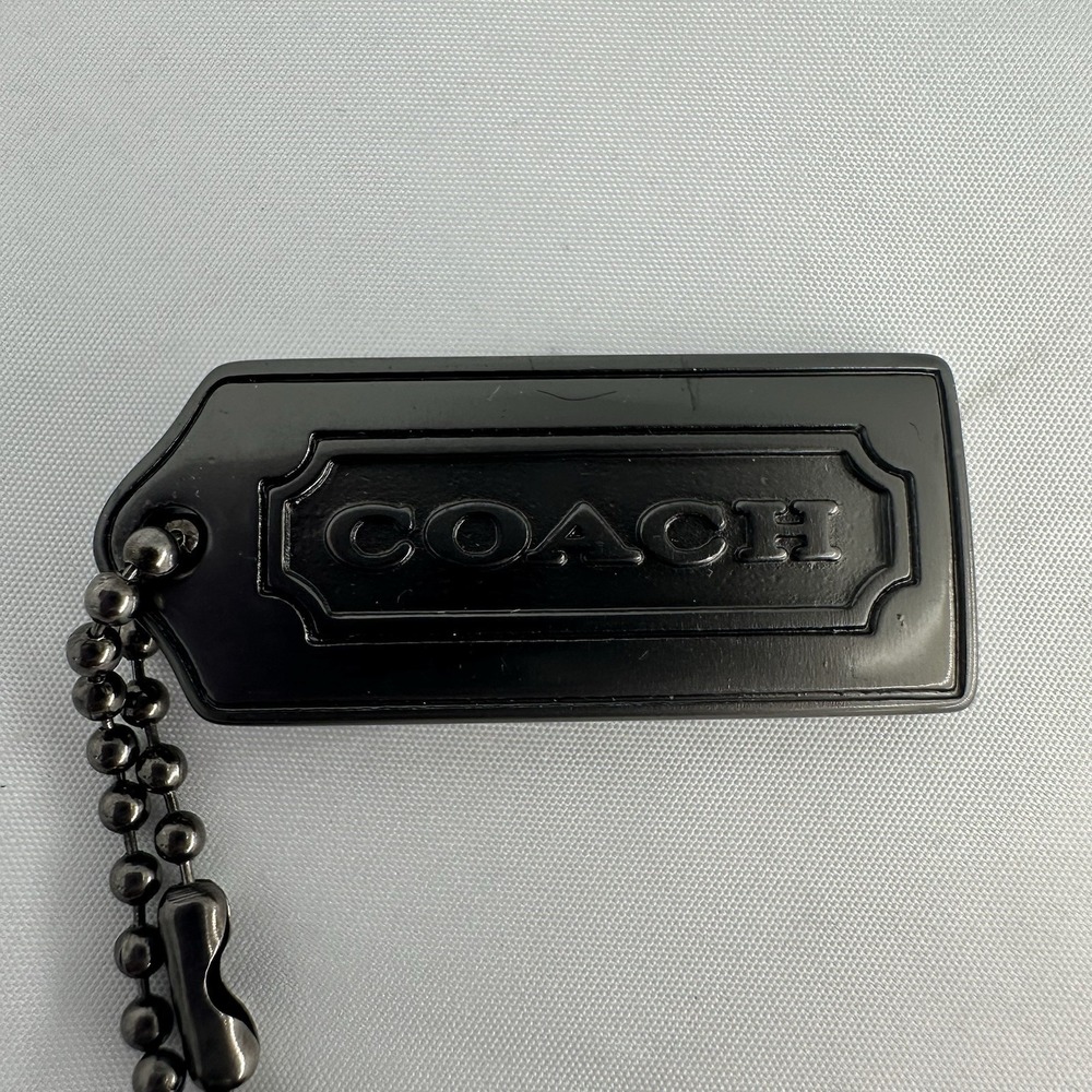 Coach Metal 1.75 Inch Bag Charm Fob Purse Hang Tag GUNMETAL Accessory